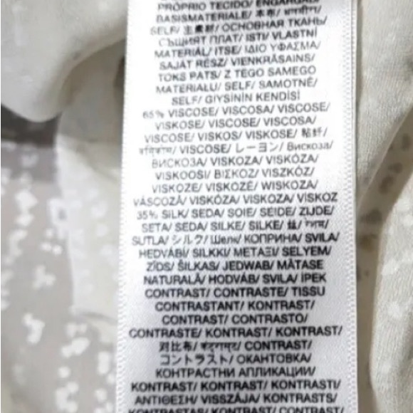 NWT 7 For All Mankind Tie Neck Silk Blouse Silver And Gold Color  Size S - Picture 8 of 8